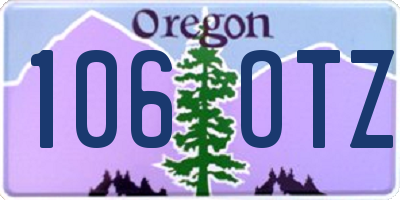 OR license plate 106OTZ