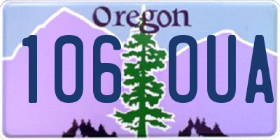 OR license plate 106OUA