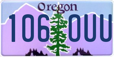 OR license plate 106OUU