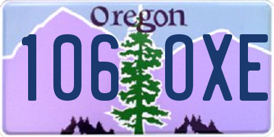 OR license plate 106OXE
