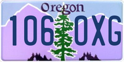 OR license plate 106OXG