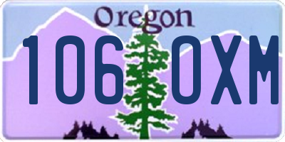 OR license plate 106OXM