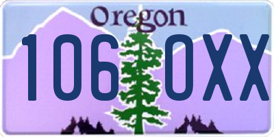 OR license plate 106OXX