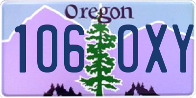 OR license plate 106OXY