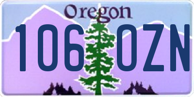 OR license plate 106OZN