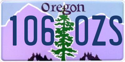 OR license plate 106OZS