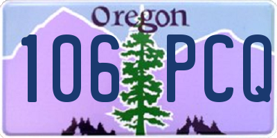 OR license plate 106PCQ
