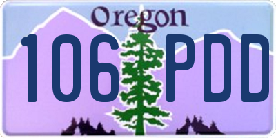 OR license plate 106PDD