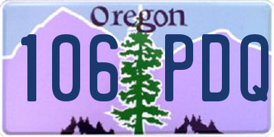 OR license plate 106PDQ