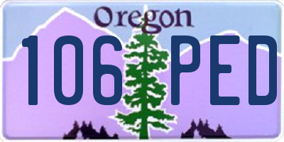 OR license plate 106PED