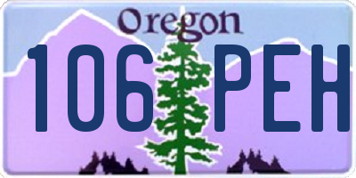 OR license plate 106PEH