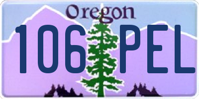 OR license plate 106PEL