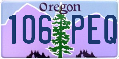 OR license plate 106PEQ