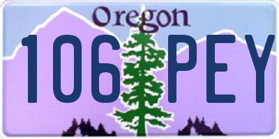 OR license plate 106PEY