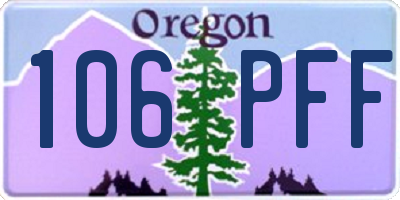 OR license plate 106PFF