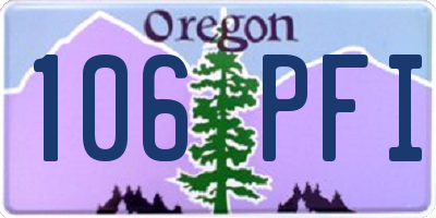OR license plate 106PFI