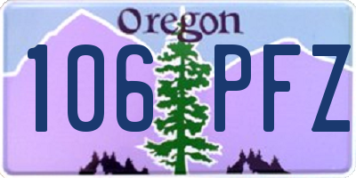 OR license plate 106PFZ