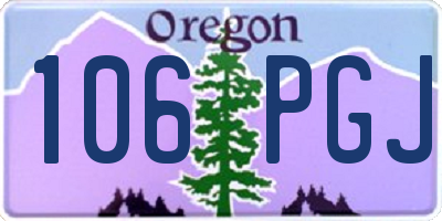 OR license plate 106PGJ