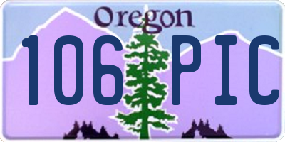OR license plate 106PIC