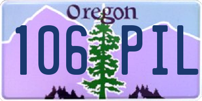 OR license plate 106PIL