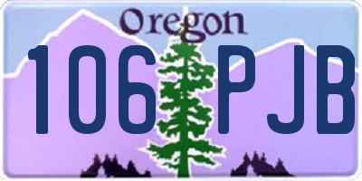 OR license plate 106PJB