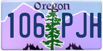 OR license plate 106PJH