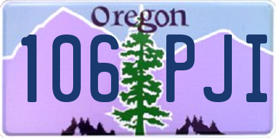 OR license plate 106PJI