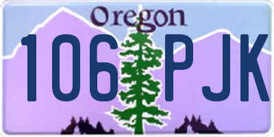 OR license plate 106PJK