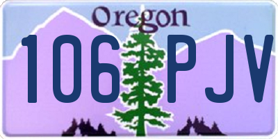 OR license plate 106PJV