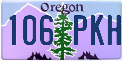 OR license plate 106PKH