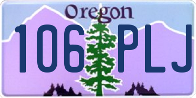 OR license plate 106PLJ