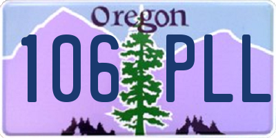 OR license plate 106PLL