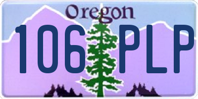 OR license plate 106PLP