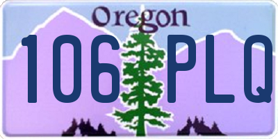 OR license plate 106PLQ