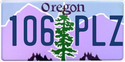 OR license plate 106PLZ