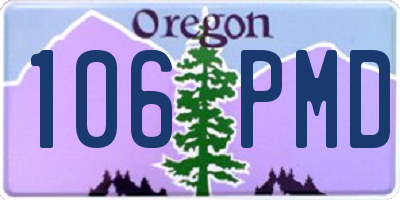 OR license plate 106PMD