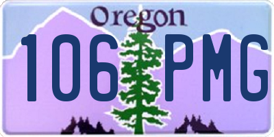 OR license plate 106PMG