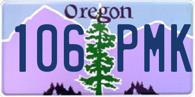 OR license plate 106PMK