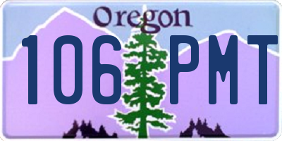 OR license plate 106PMT