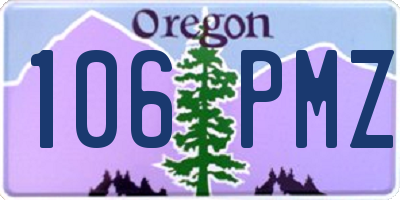 OR license plate 106PMZ