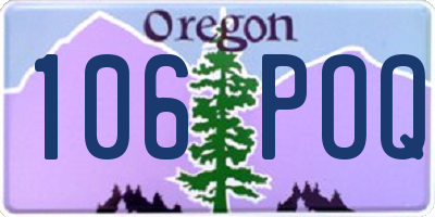 OR license plate 106POQ