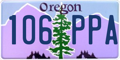 OR license plate 106PPA