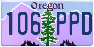 OR license plate 106PPD