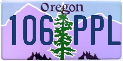 OR license plate 106PPL