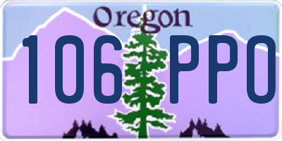 OR license plate 106PPO