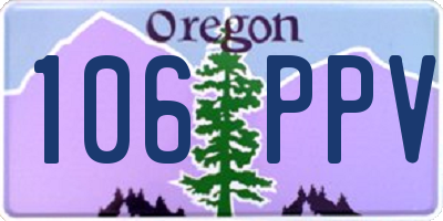 OR license plate 106PPV