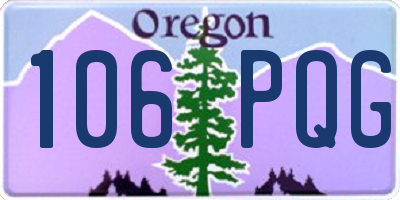 OR license plate 106PQG