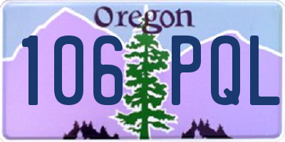 OR license plate 106PQL