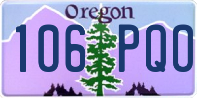 OR license plate 106PQO
