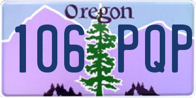 OR license plate 106PQP